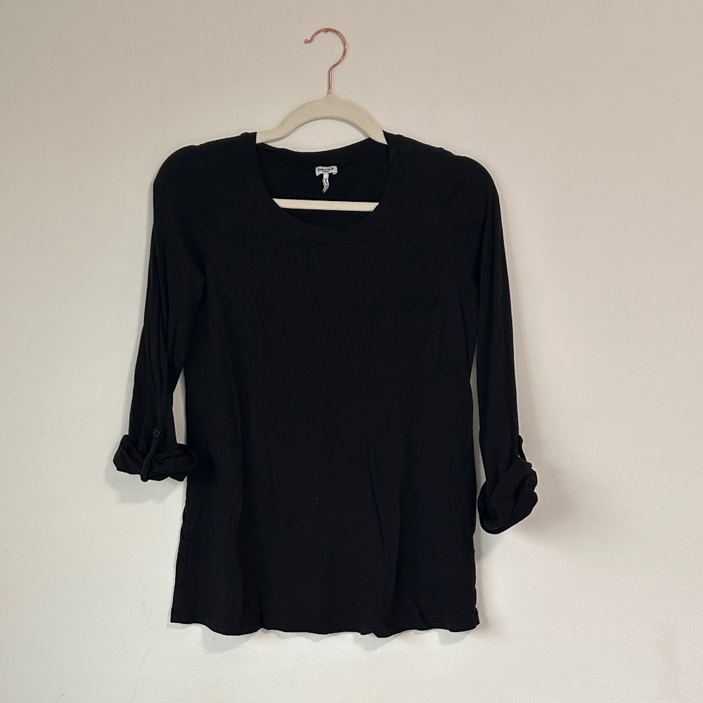 Black 3/4 length sleeve top